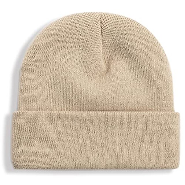 Unisex Knit Cuff Beanie Hat - Solid 