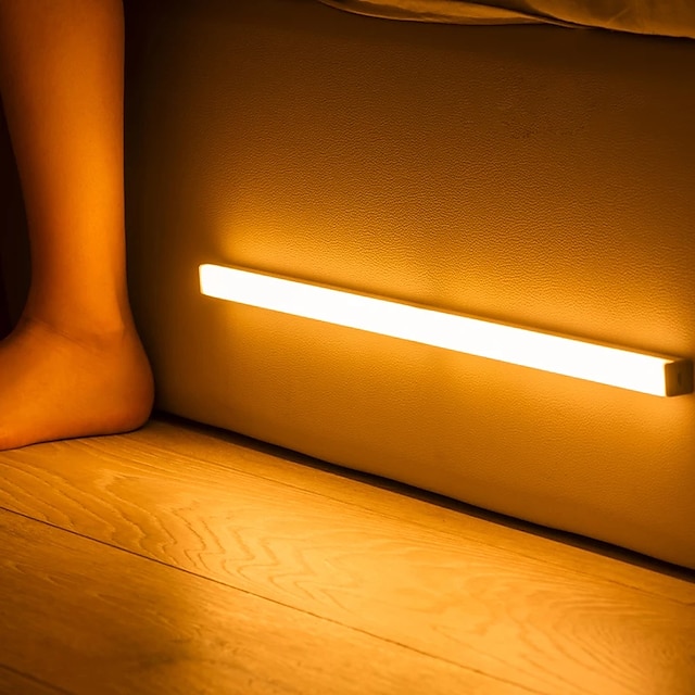  20led pir rörelsesensor lampa skåp garderob sänglampa under skåpet nattljus smart ljusuppfattning för garderobstrappor led människokroppens induktionsljus