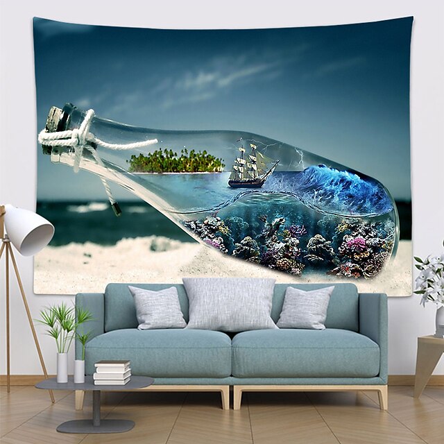 Home & Garden Home Decor | Drifting Bottle Wall Tapestry Art Decor Blanket Curtain Hanging Home Bedroom Living Room Decoration P