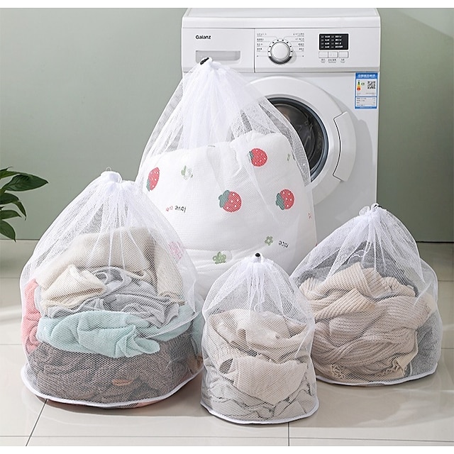  dikker grofmazige waszak, ondergoed, beha, verzorgingstas, thuiswasmachine, speciale nettas voor het wassen van kleding, grote netzak