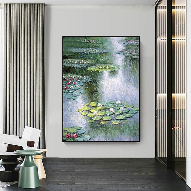 Home & Garden Wall Art | Oil Painting Handmade Hand Painted Wall Art AbstractWorld Famous Paintings Monet-Water Lilies Home Deco