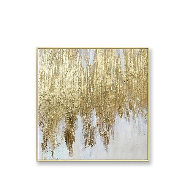  olejomalba ručně malované ručně malované nástěnné umění moderní zlatá abstraktní domácí dekorace výzdoba natažený rám připraven k zavěšení