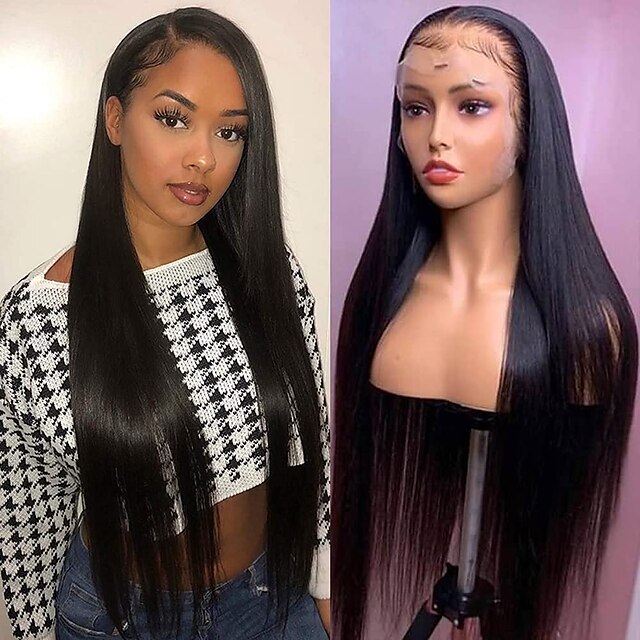 

9A Straight Lace Front Wigs Human Hair 150% Density 13X4 Brazilian Straight Virgin Lace Frontal Wigs Human Hair Pre Plucked with Baby Hair