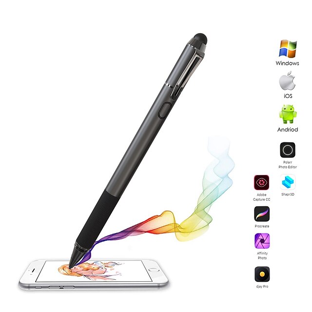  Stylus Adjustable Fine Tip Tablet Stylus for Apple iPad iPhone Surface Samsung