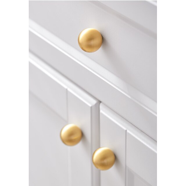 Home & Garden Home Decor | Nordic Light Luxury Handle Drawer Cabinet Wardrobe Hardware Solid Brass Gold Single Hole Round Small 