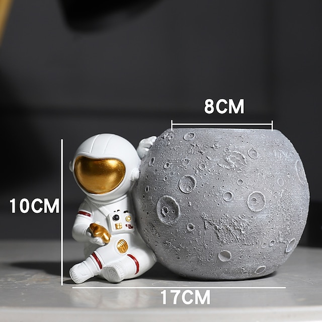 Consumer Electronics Stationery | Astronaut Pen Holder Multi-function Pen Rest Office Desk Pen Holder Storage Resin Crafts Decor