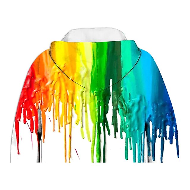 Baby & Kids Boys Clothing | Kids Boys Hoodie Long Sleeve Rainbow 3D Print Rainbow Daily Indoor Outdoor Active Basic 2-12 Years /