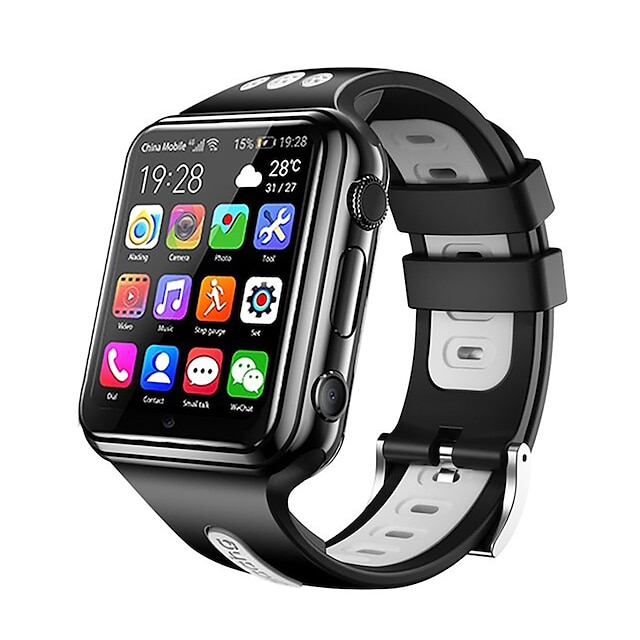  W5 Smart Watch 1.54 inch Smartwatch Fitness Running Watch 4G Call Reminder Activity Tracker Community Share Camera Compatible with Android iOS IP 67 Kids Hands-Free Calls Video with Camera / 3 MP