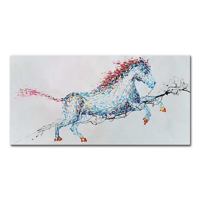 Home & Garden Wall Art | Mintura Handmade Oil Painting On Canvas Wall Art Decoration Modern Abstract Animal Horse Pictures For H