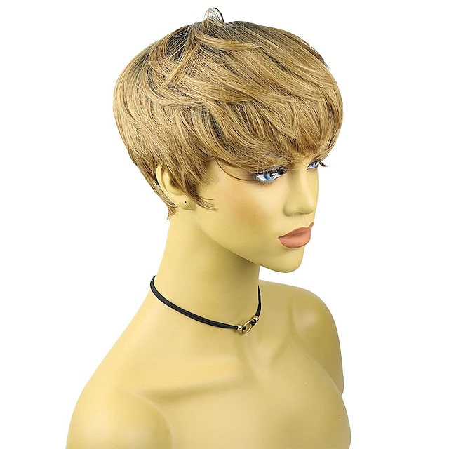 Beauty & Hair Wigs & Hair Pieces | Blonde Wigs for Women Rofa Short Pixie Cut Wig for Black Women Synthetic Hair Short Cut Wigs 