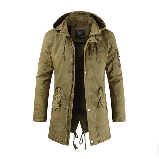 Men's Winter Coat Windbreaker Casual Jacket Trench Coat Business Casual Winter Thermal Warm Windbreaker Outerwear Clothing Apparel Classic 6