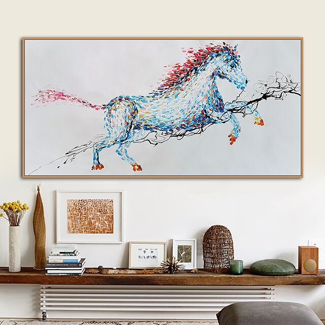 Home & Garden Wall Art | Mintura Handmade Oil Painting On Canvas Wall Art Decoration Modern Abstract Animal Horse Pictures For H