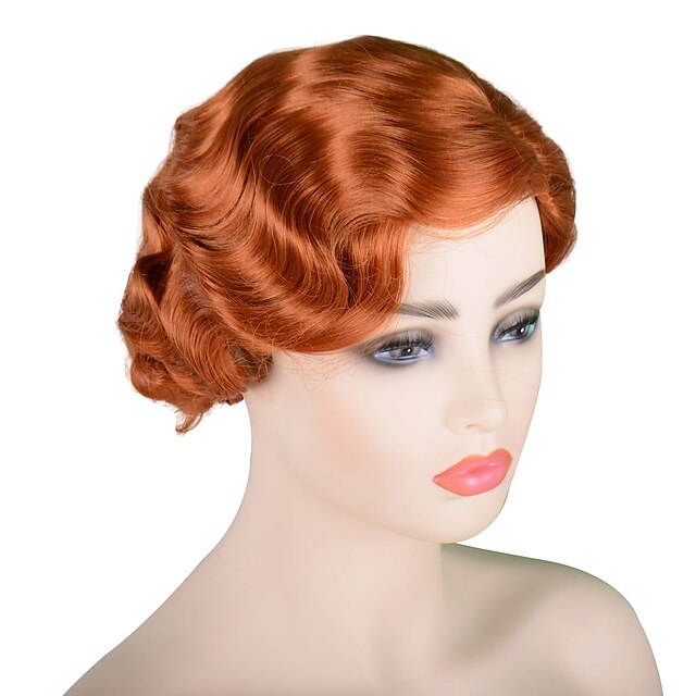 Beauty & Hair Wigs & Hair Pieces | Roaring 20S Wig 1920S Vintage Wigs Short Curly Hair Wave Ripple Bangs Old Shanghai Style Cosp