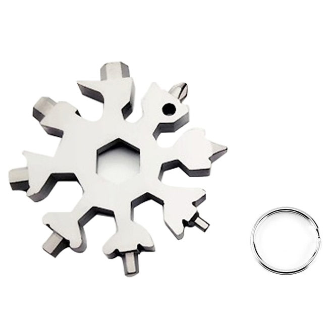 18in1 Snowflake Multi Tool Xmas Stainless Steel Snowflake Bottle