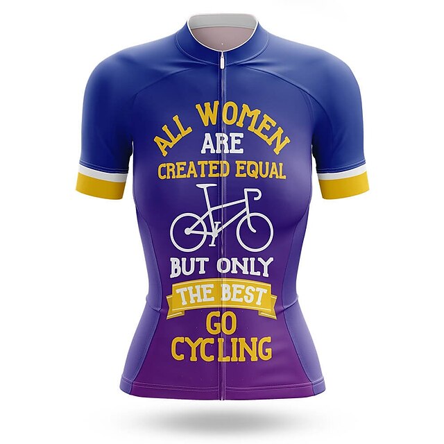 Sports & Outdoors Cycling | 21Grams Womens Short Sleeve Cycling Jersey Bike Top with 3 Rear Pockets Mountain Bike MTB Road Bike 