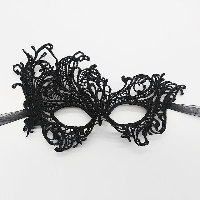  Máscara de bola de carnaval Máscara de encaje de gasa doble Máscara de fiesta Bola de media cara Máscara de encaje Accesorios