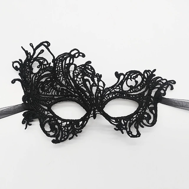 2 pcs Carnival Ball Mask Double Gauze Lace Mask Masquerade Party Ball Half Face Lace Mask Accessories 9
