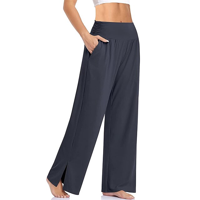 Women's Loungewear Pants with Pockets Solid Color Casual Comfortable ...