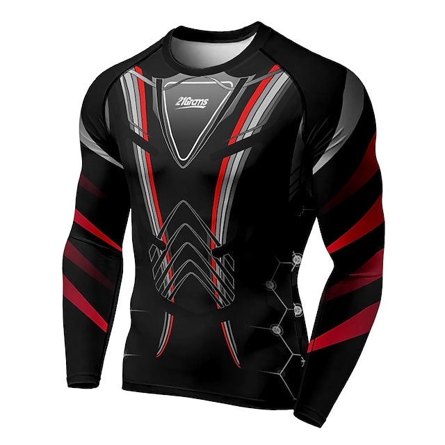 Sports & Outdoors Running, Jogging & Walking | 21Grams® Mens Long Sleeve Compression Shirt Running Shirt Top Athletic Athleisure