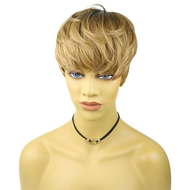 Beauty & Hair Wigs & Hair Pieces | Blonde Wigs for Women Rofa Short Pixie Cut Wig for Black Women Synthetic Hair Short Cut Wigs 