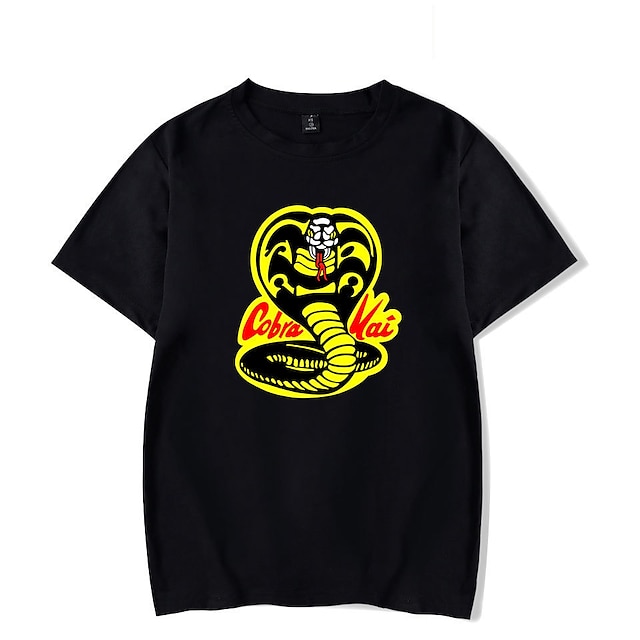 Toys & Hobbies Cosplay & Costumes | Inspired by Cobra Kai Karate Kid T-shirt Anime 100% Polyester Anime Harajuku Graphic Kawaii 