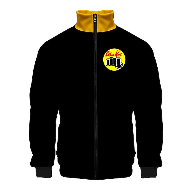  Cobra Kai Karate Kid Hoodie Anime Cartoon Anime 3D 3D Harajuku Graphic For Couple's Men's Women's Adults' Back To School 3D Print