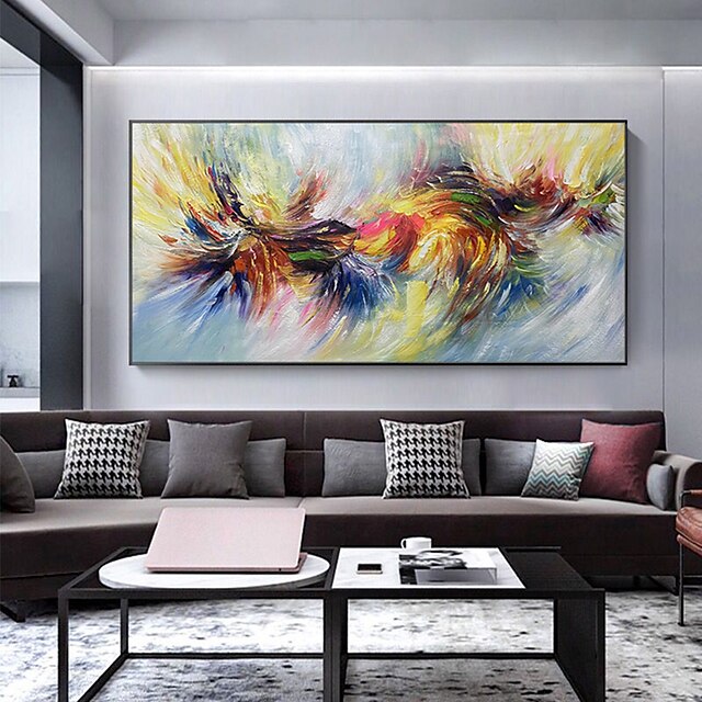 Home & Garden Wall Art | Mintura Handmade Oil Painting On Canvas Wall Art Decoration Modern Abstract Colorful Pictures For Home 