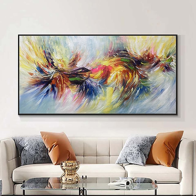 Home & Garden Wall Art | Mintura Handmade Oil Painting On Canvas Wall Art Decoration Modern Abstract Colorful Pictures For Home 