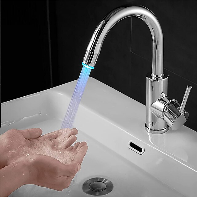 Sensitive LED Light 7 Color Fixture for Kitchen Bathroom Water Saving
