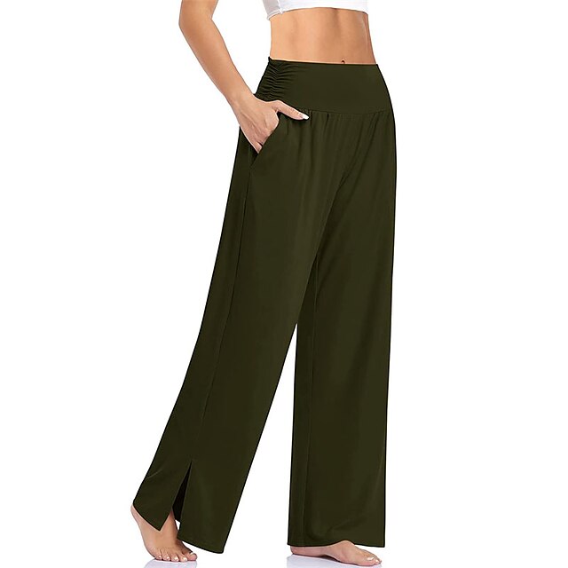 Women's Loungewear Pants with Pockets Solid Color Casual Comfortable ...