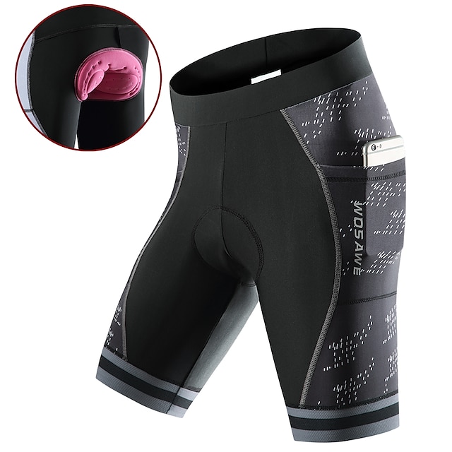  Womens Bike Shorts 4D Gel Pading Cycling Spinning Biker Bicycle Short with Pockets Wide Waistband