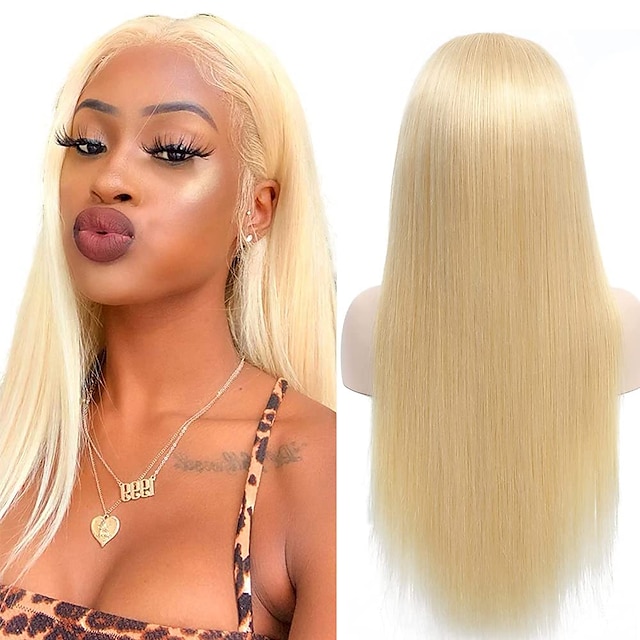 Beauty & Hair Wigs & Hair Pieces | Blonde Lace Front Wigs Human Hair 13x4 Straight with Baby Hair Transparent 613 Lace Front Wig