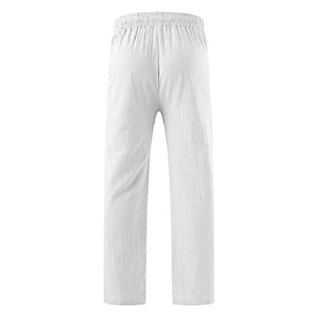 Men's Summer Pants Beach Pants Drawstring Elastic Waistband Straight Leg Graphic Prints Comfort