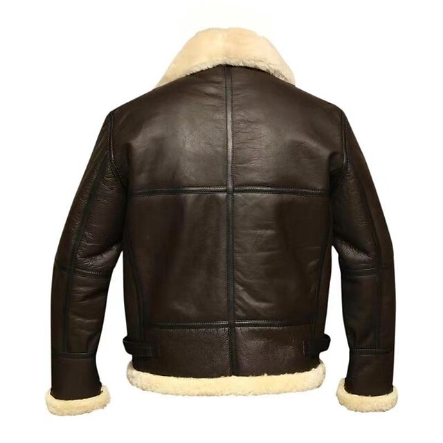 Mens Clothing Mens Outerwear | Men Aviator Brown Ginger Jacket Daily Outdoor Fall Winter Short Coat Zipper Regular Fit Windproof