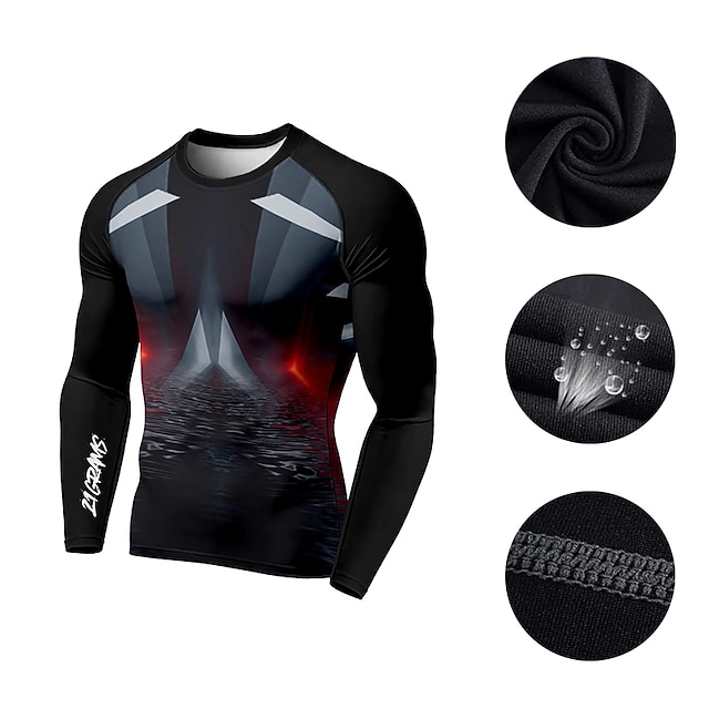 Sports & Outdoors Running, Jogging & Walking | 21Grams® Mens 2 Piece Activewear Set Compression Suit Athletic Athleisure 2pcs Wi