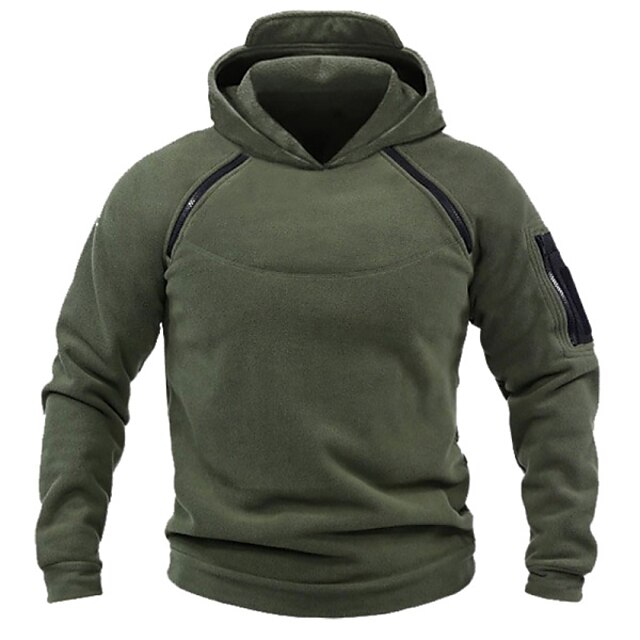  men's thick winter sweater hooded tactical winter pullover hoodies thermal fleece long sleeve hooded sweatshirt