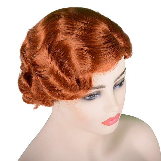 Beauty & Hair Wigs & Hair Pieces | Roaring 20S Wig 1920S Vintage Wigs Short Curly Hair Wave Ripple Bangs Old Shanghai Style Cosp