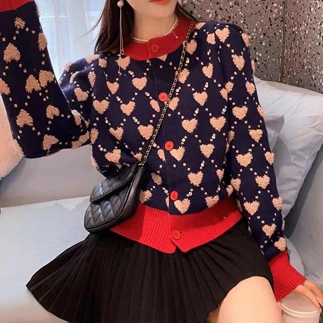 red summer cardigan sweater
