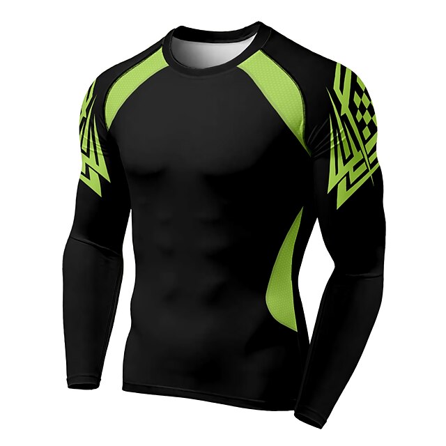 Sports & Outdoors Running, Jogging & Walking | 21Grams® Mens Long Sleeve Compression Shirt Running Shirt Top Athletic Athleisure