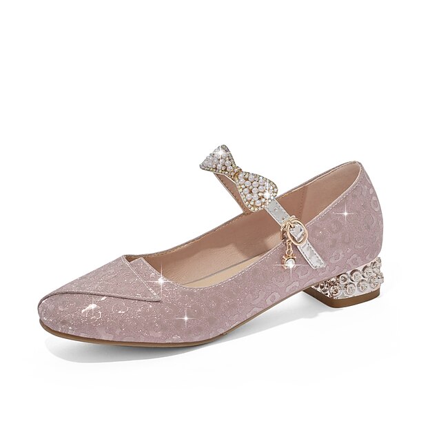 Shoes & Bags Kids Shoes | Girls Flats Princess Shoes School Shoes PU Big Kids(7years +) Daily Buckle Pink Silver Gold Spring Sum