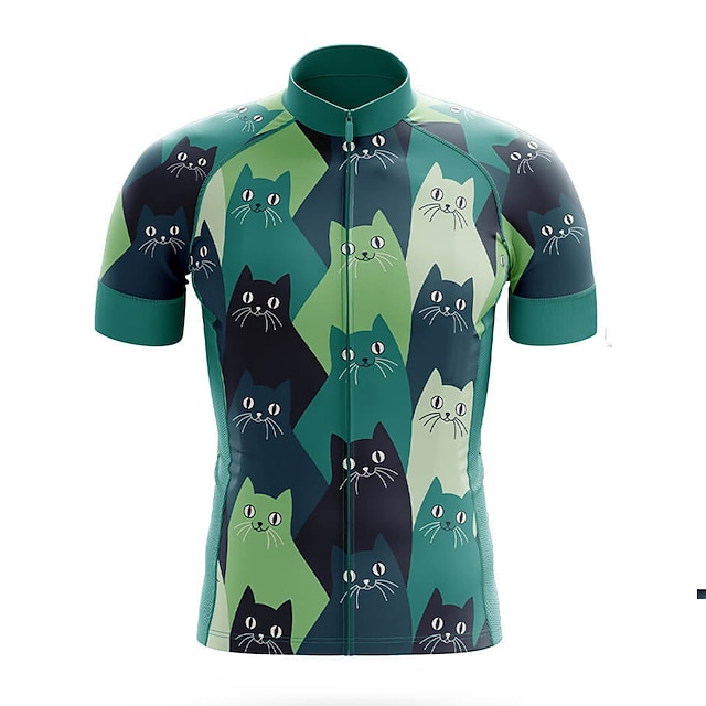 21Grams® Men's Short Sleeve Cycling Jersey Cat Bike Top Mountain Bike
