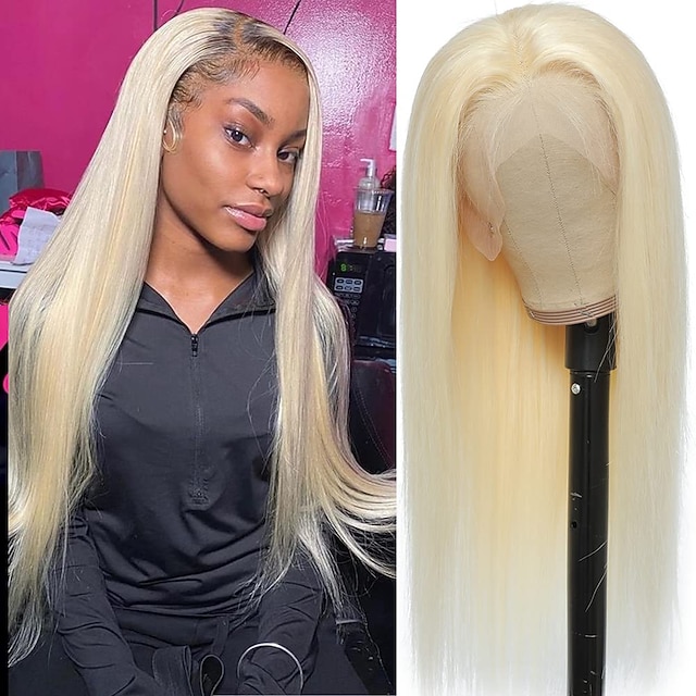 

Straight 18-30 Inch 613 Lace Front Human Hair Wig 13x4 Inch HD Transparent Lace Front Human Hair Wigs Pre Plucked With Baby Hair Blonde Lace Front Human Hair Wigs For Women