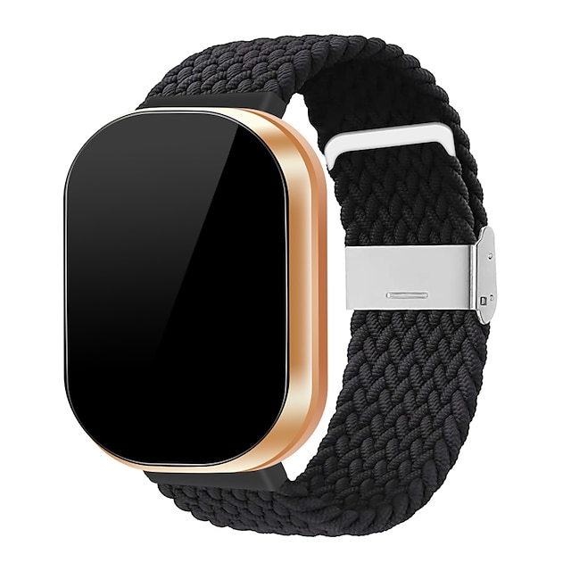  Uhrenarmband für Fitbit Versa 3 Sense Nylon Ersatz Gurt Geflochten Verstellbar Atmungsaktiv Solo-Loop Armband