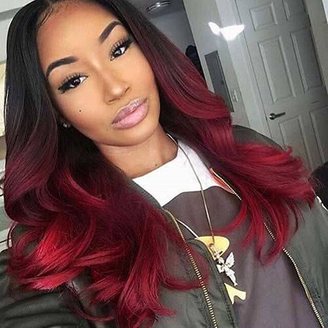 

Premier 13x6 Lace Front Wig Middle Part Deep Parting Style Brazilian Hair Loose Deep Wave Multi-color Wig 150%-200% Density withOmbre Hair Highlighted / Balayage Hair for Women