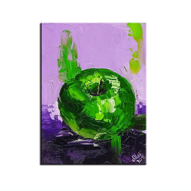 Home & Garden Wall Art | Oil Painting Handmade Hand Painted Wall Art Modern Nordic Still Life Green Apple Abstract Home Decorati