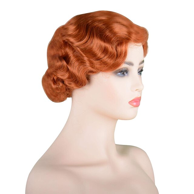 Beauty & Hair Wigs & Hair Pieces | Roaring 20S Wig 1920S Vintage Wigs Short Curly Hair Wave Ripple Bangs Old Shanghai Style Cosp