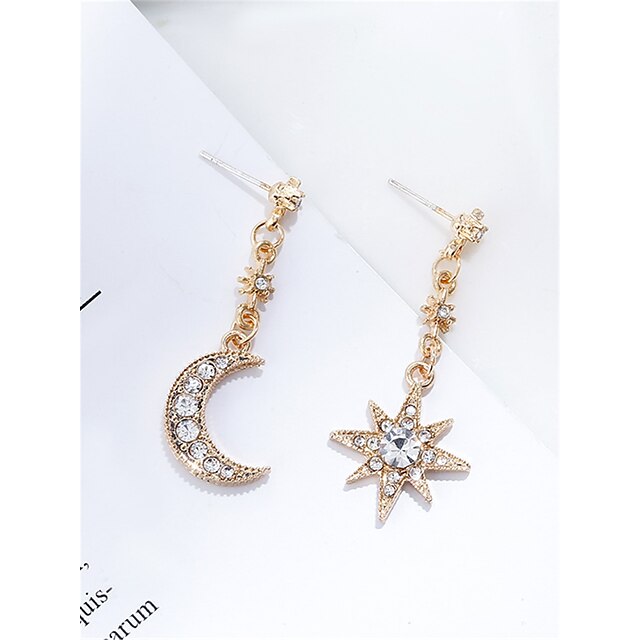 Shoes & Bags Fashion Accessories | Womens Mismatch Earrings Geometrical Moon Star Fashion Vintage Modern French Sweet Earrings J