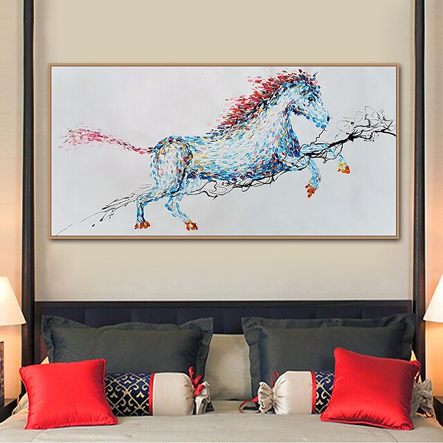 Home & Garden Wall Art | Mintura Handmade Oil Painting On Canvas Wall Art Decoration Modern Abstract Animal Horse Pictures For H