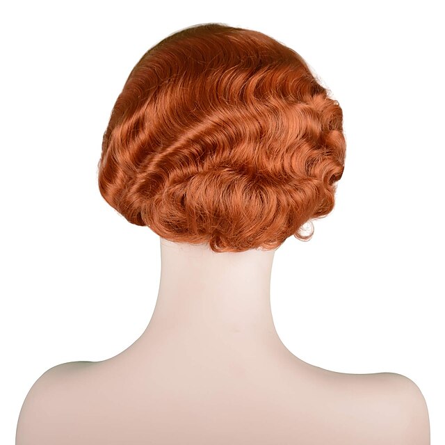 Beauty & Hair Wigs & Hair Pieces | Roaring 20S Wig 1920S Vintage Wigs Short Curly Hair Wave Ripple Bangs Old Shanghai Style Cosp