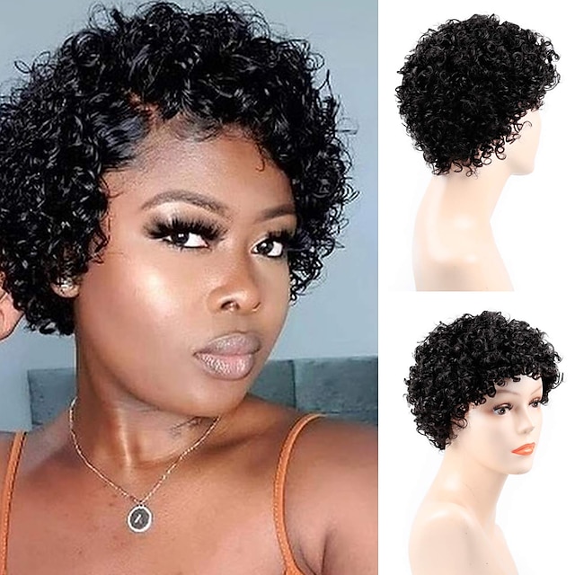  peruci negre pentru femei peruci scurte afro creț cret pentru femei păr sintetic rezistent la căldură pentru petrecerea zilnică